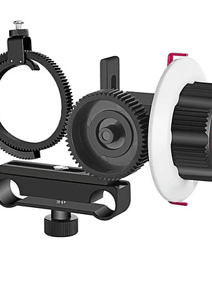 FOLLOW FOCUS para varilla de 15mm color negro y azul