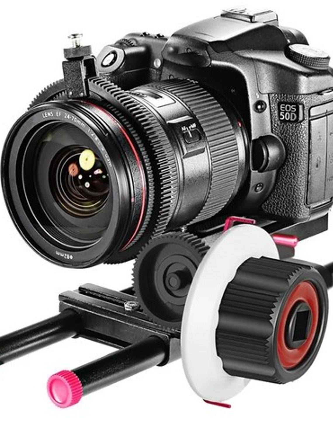 FOLLOW FOCUS para varilla de 15mm color negro y azul 3