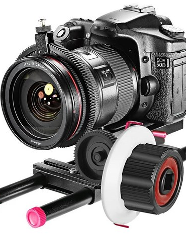 FOLLOW FOCUS para varilla de 15mm color negro y azul 3