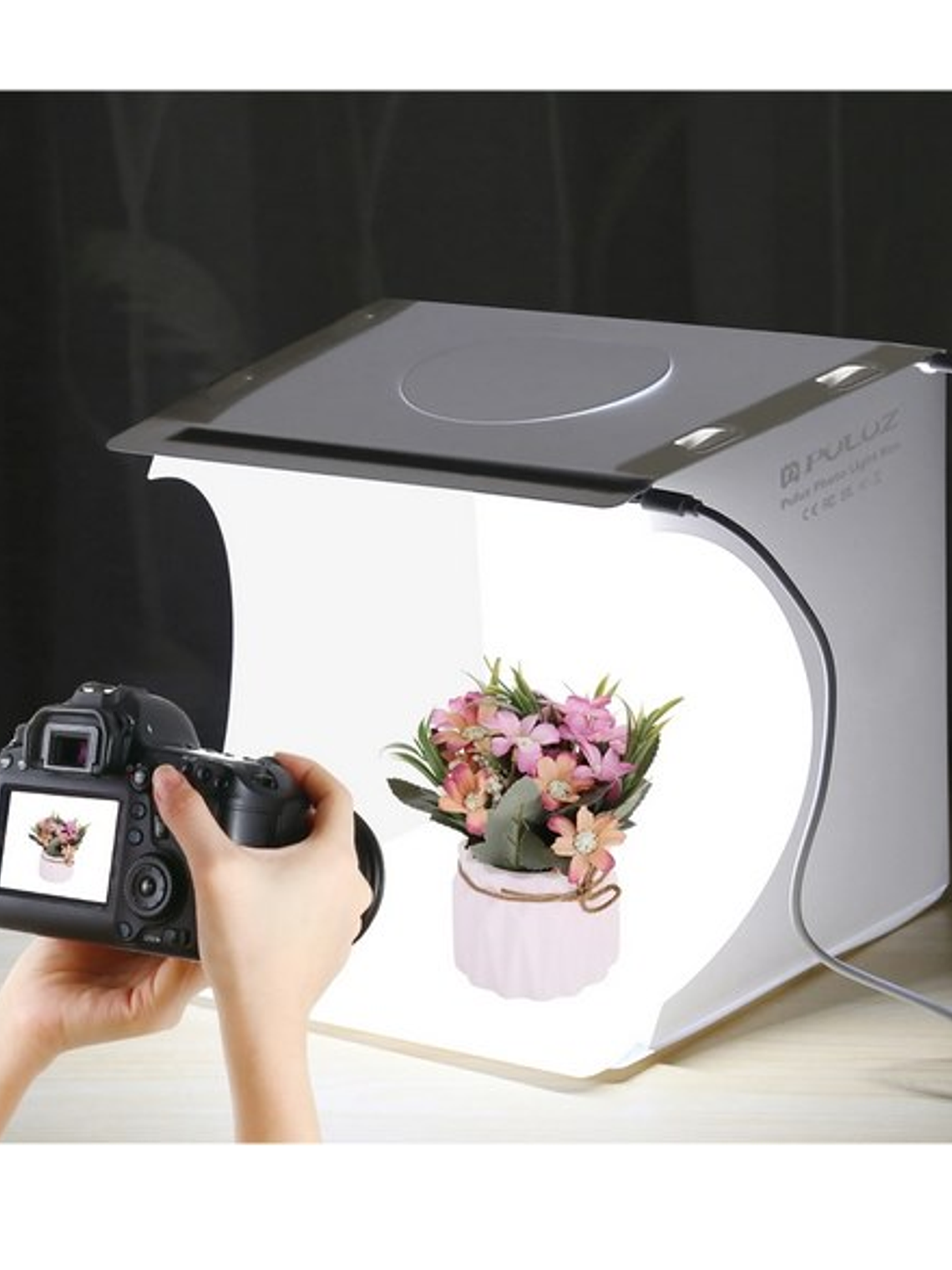 Mini CAJA DE LUZ profesional para estudio fotográfico incluye luz LED 1