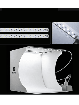 Mini CAJA DE LUZ profesional para estudio fotográfico incluye luz LED