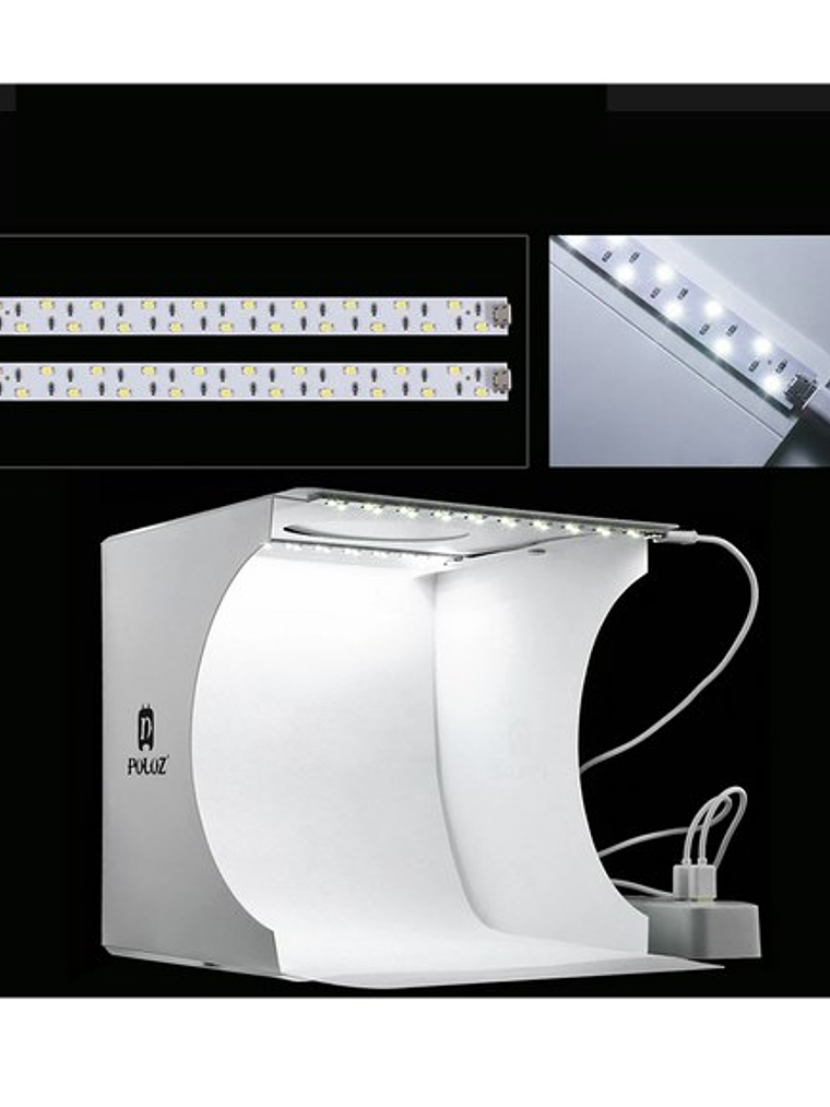 Mini CAJA DE LUZ profesional para estudio fotográfico incluye luz LED 2