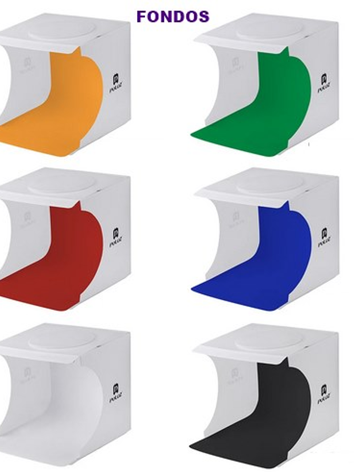 Mini CAJA DE LUZ profesional para estudio fotográfico incluye luz LED 6