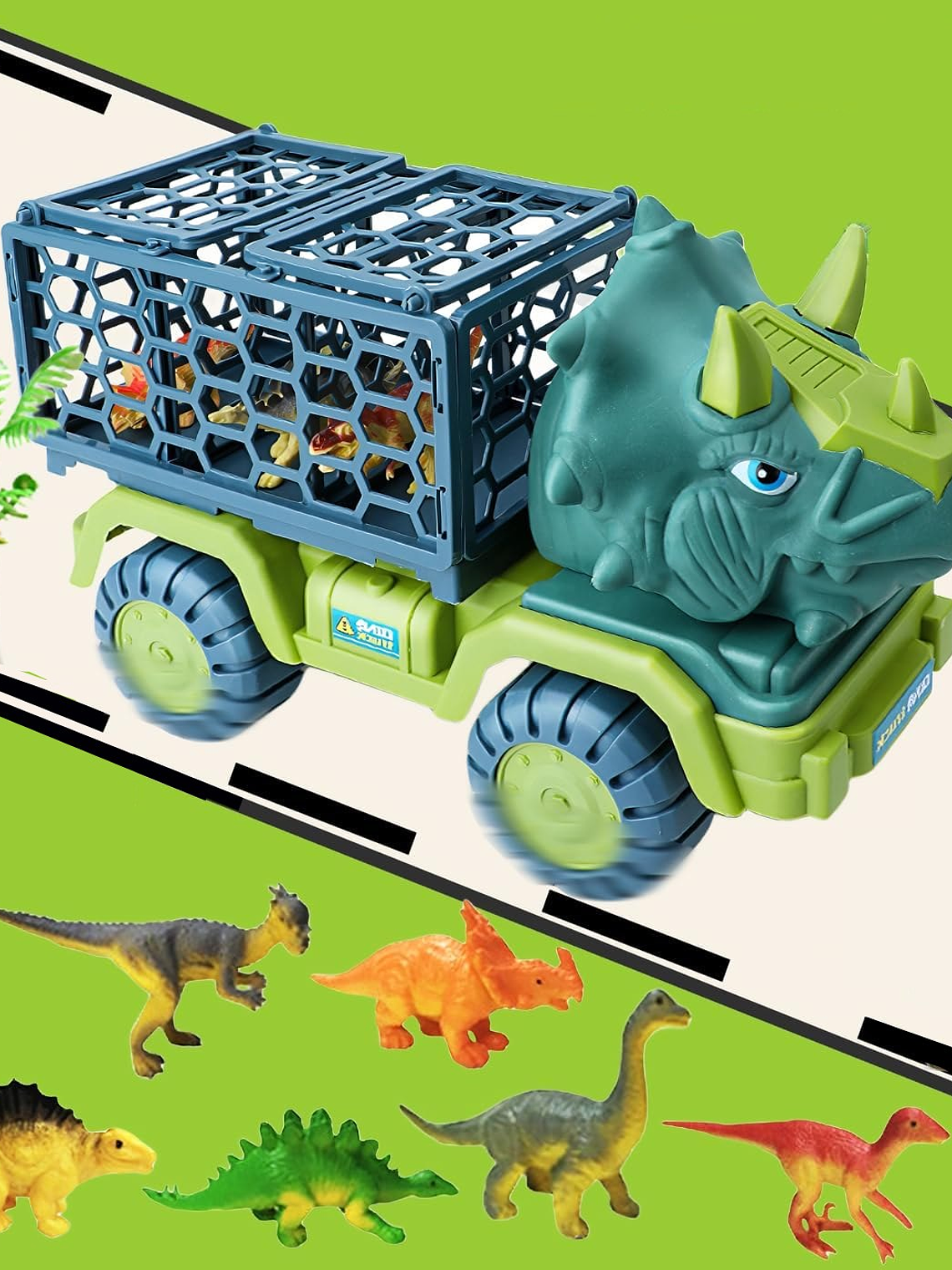 CAMION DINOSAURIO con 15 dinos y mat de tela 2