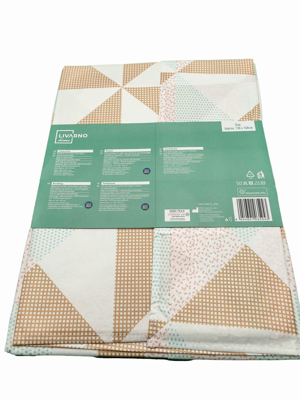 Mantel de tela diseño geométrico 2