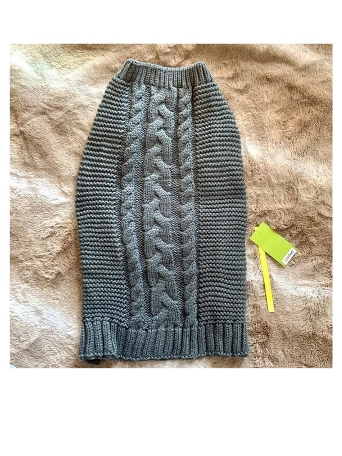 Chaleco tejido para perro mediano a grande GRIS 4