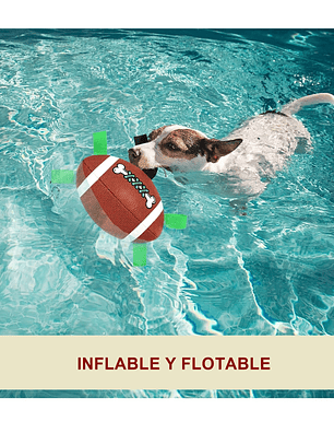 Juguete para perro Pelota rugby con bombín