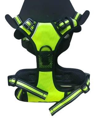 Arnés anti tirones verde fluorescente Talla XL