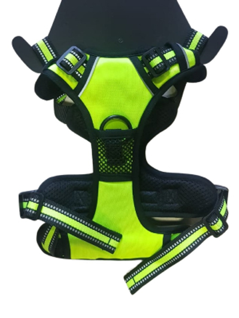 Arnés anti tirones verde fluorescente Talla XL 1