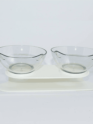 Plato para mascota doble elevado