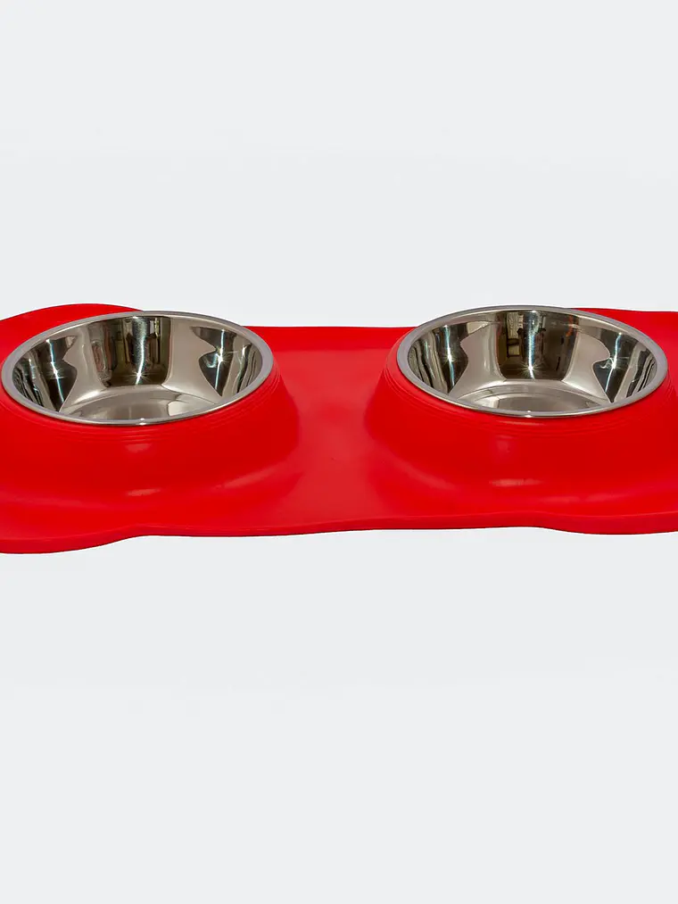 Plato doble de silicona y acero inoxidable 400 ml 3