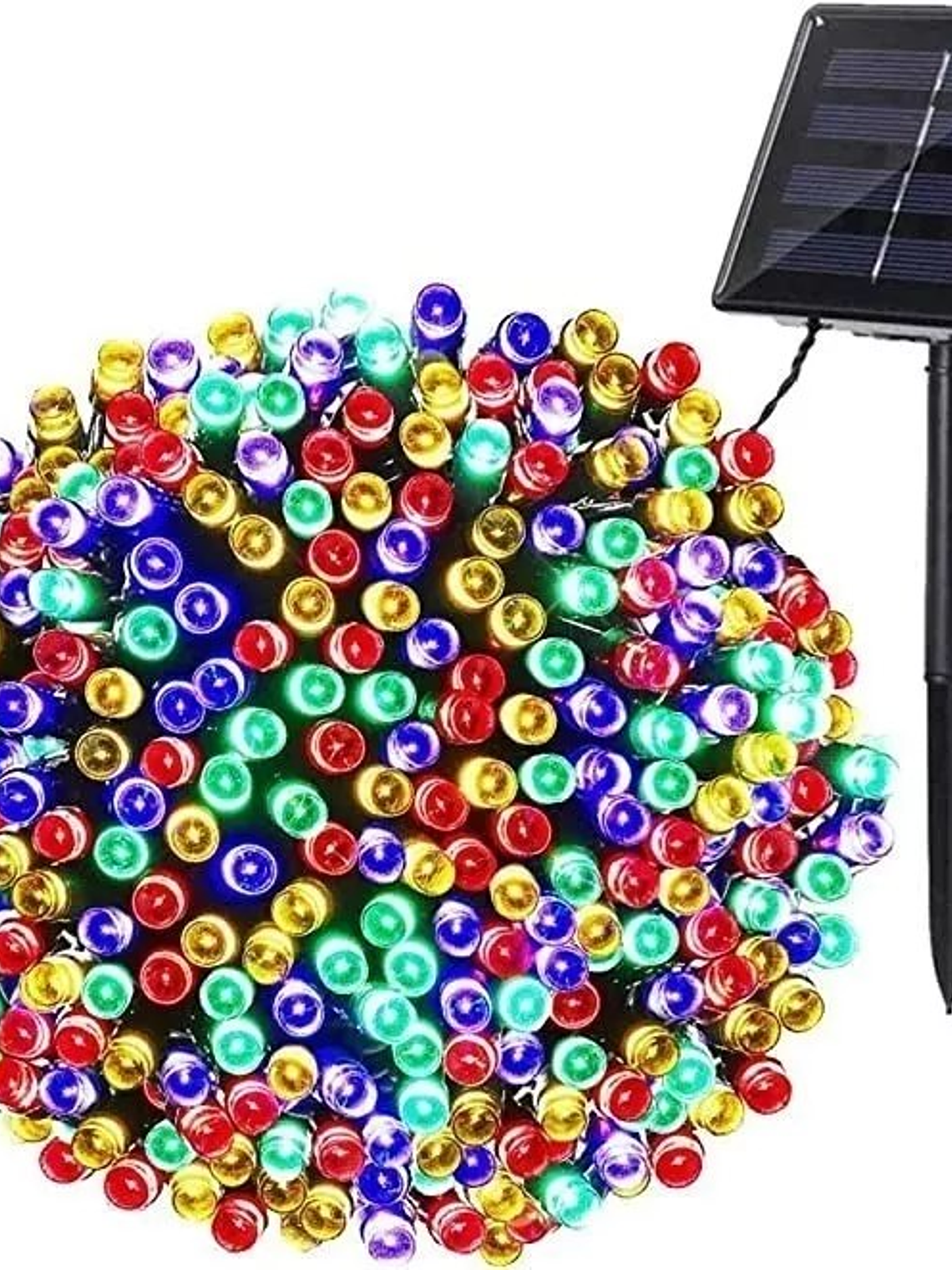 Guirnalda de luces 100 LED SOLAR COLORES 1
