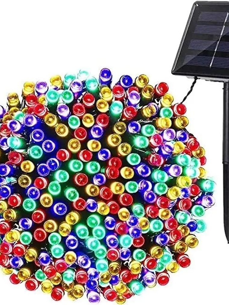 Guirnalda de luces 100 LED SOLAR COLORES 1