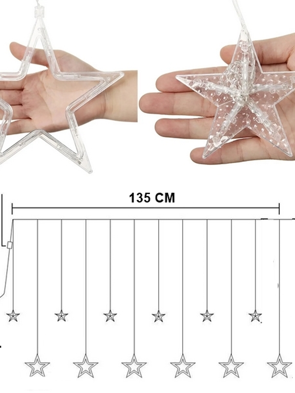 Guirnalda de luces LED ESTRELLAS color 4