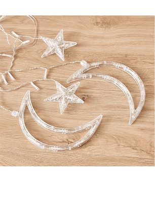 Guirnalda de luces LED LUNAS BLANCO