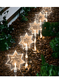 5 Estacas de estrella 7 puntas LED para jardín - Miniatura 1