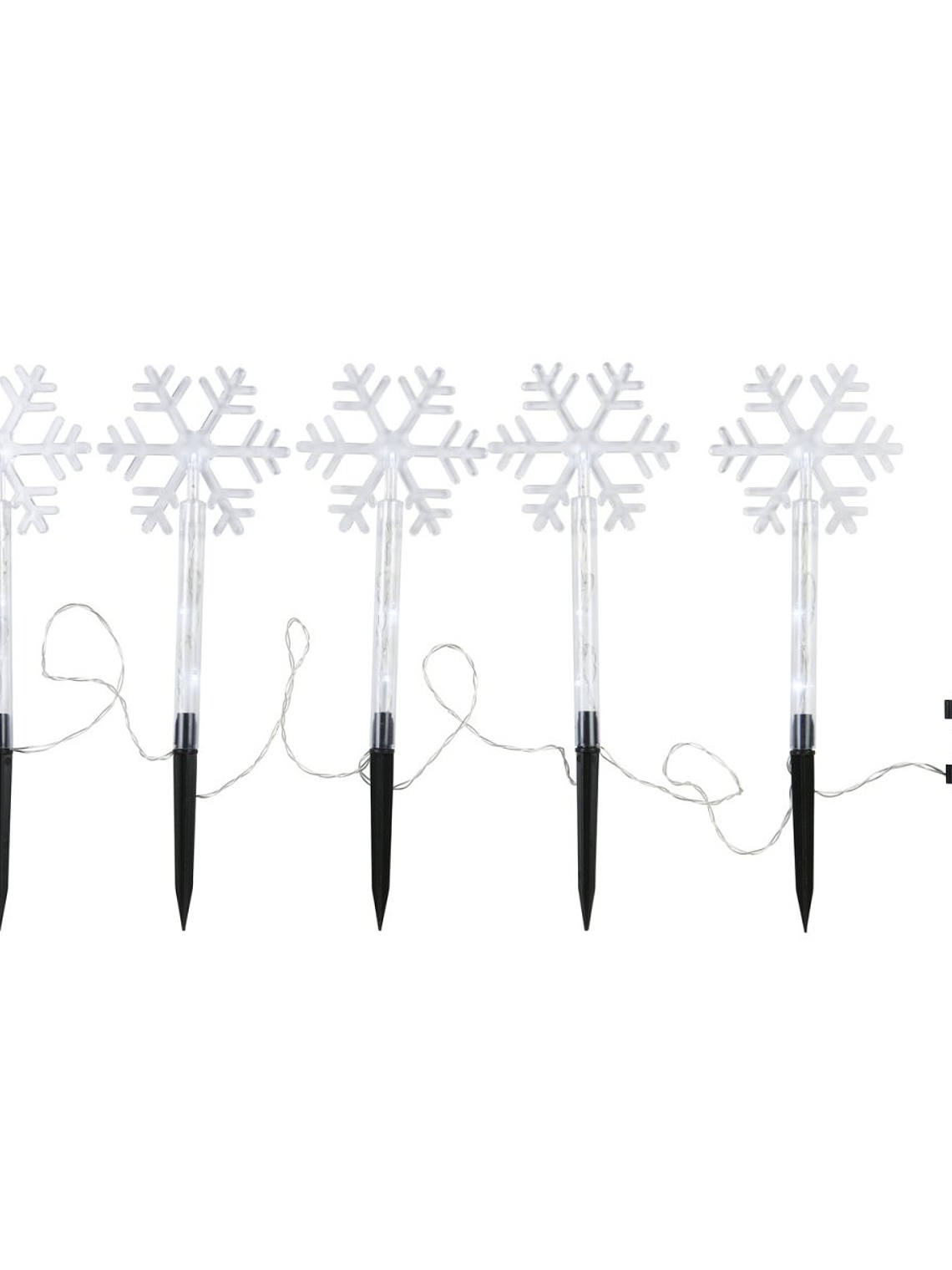 5 Estacas de Copo de nieve LED para jardín 2