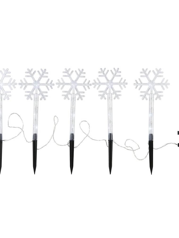 5 Estacas de Copo de nieve LED para jardín 2