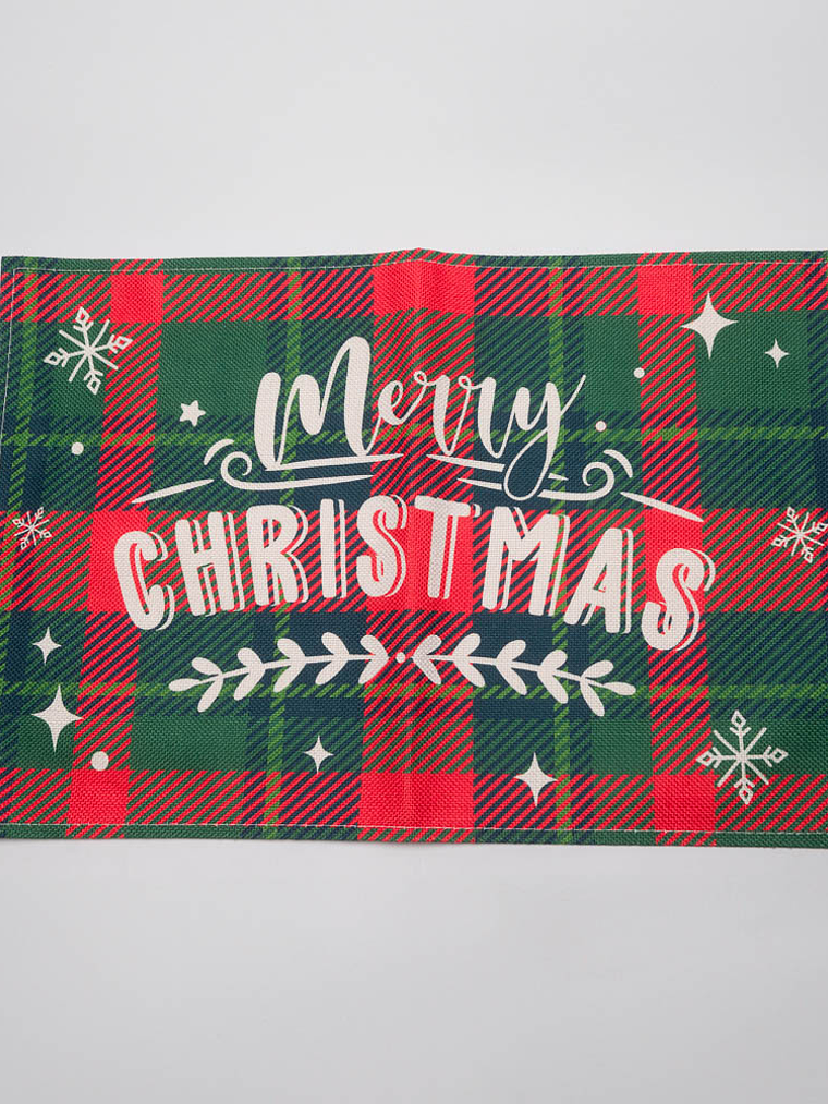 Set de 6 INDIVIDUALES DE TELA con motivos navideños 3