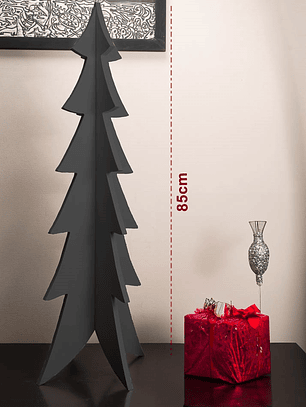 Arbol navideño de madera COLOR NEGRO 85cm