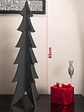 Arbol navideño de madera COLOR NEGRO 85cm - Miniatura 2