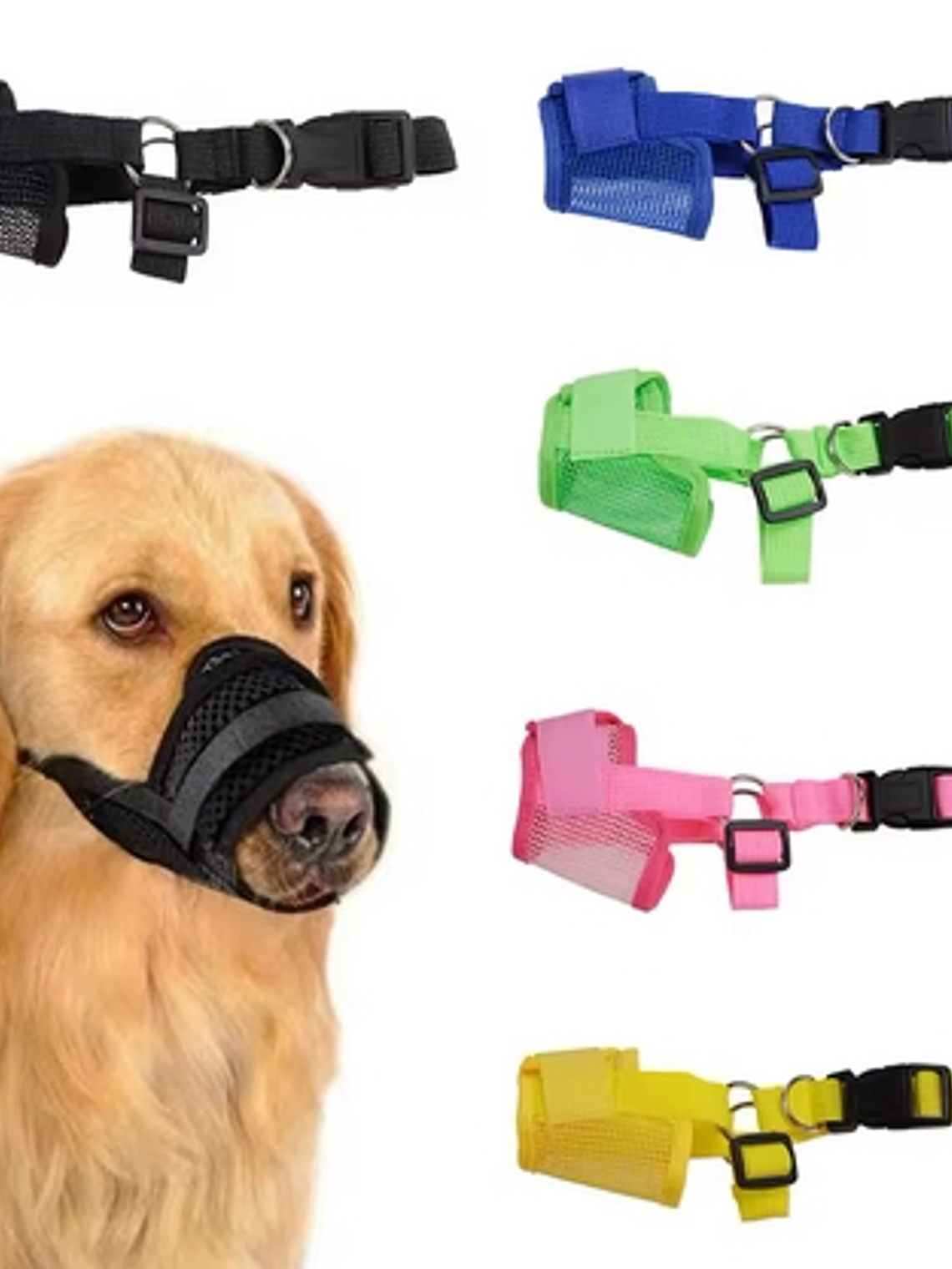 Bozal antimordeduras transpirable talla XXL amarillo 1