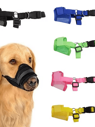 Bozal antimordeduras transpirable talla XXL amarillo