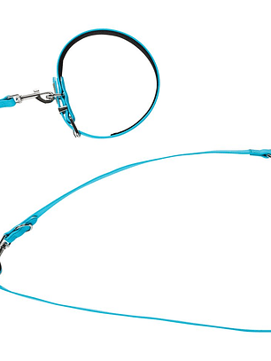 Collar con correa de silicona para perro