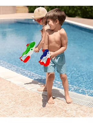 2 pistolas de agua plásticas recargables
