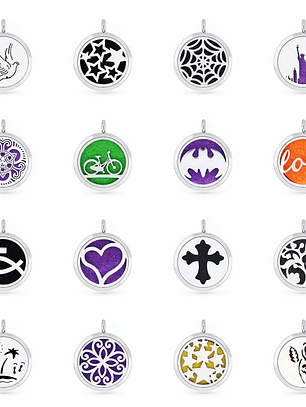 Medallón Acero difusor de aromaterapia varios diseños