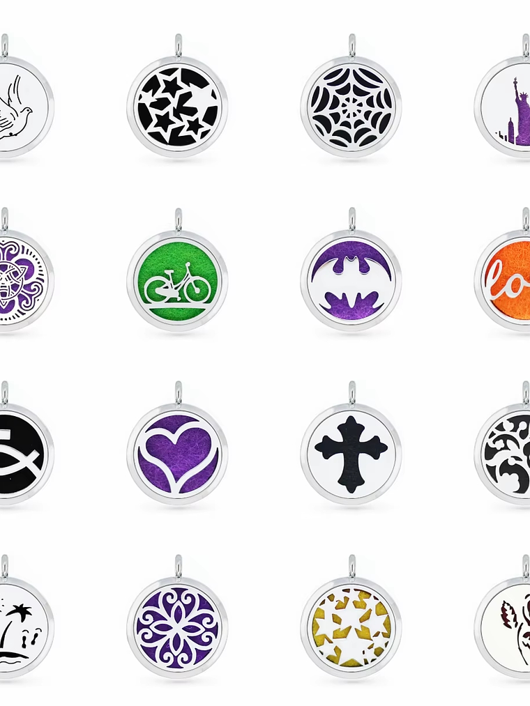 Medallón Acero difusor de aromaterapia varios diseños 1