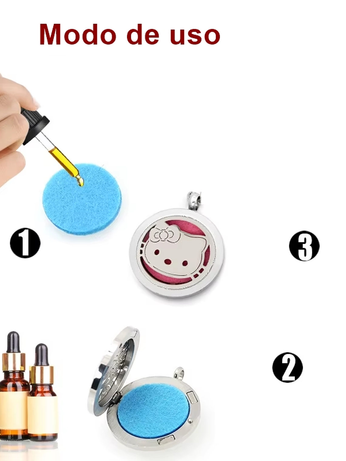 Medallón Acero difusor de aromaterapia varios diseños 4