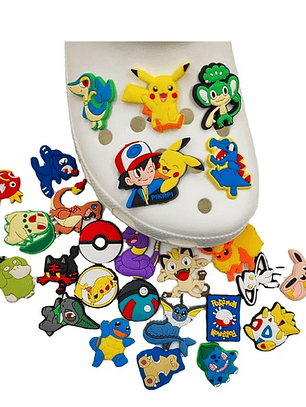 35 Dijes decorativos pokemon para zapatos tipo zuecos