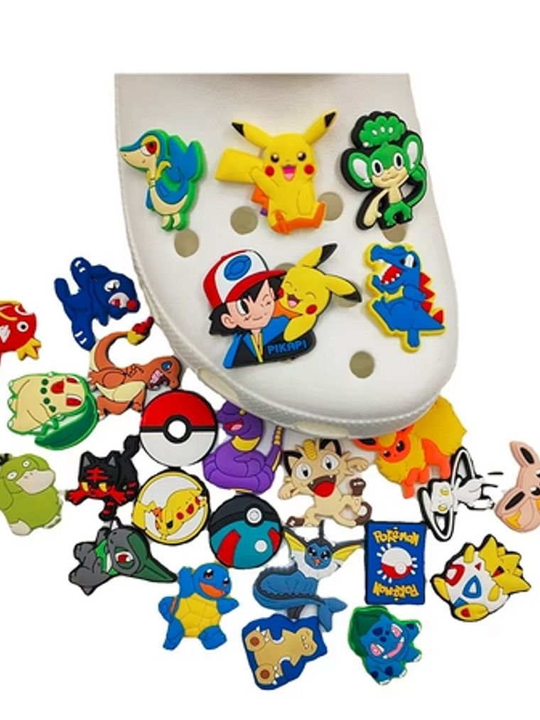 35 Dijes decorativos pokemon para zapatos tipo zuecos 1