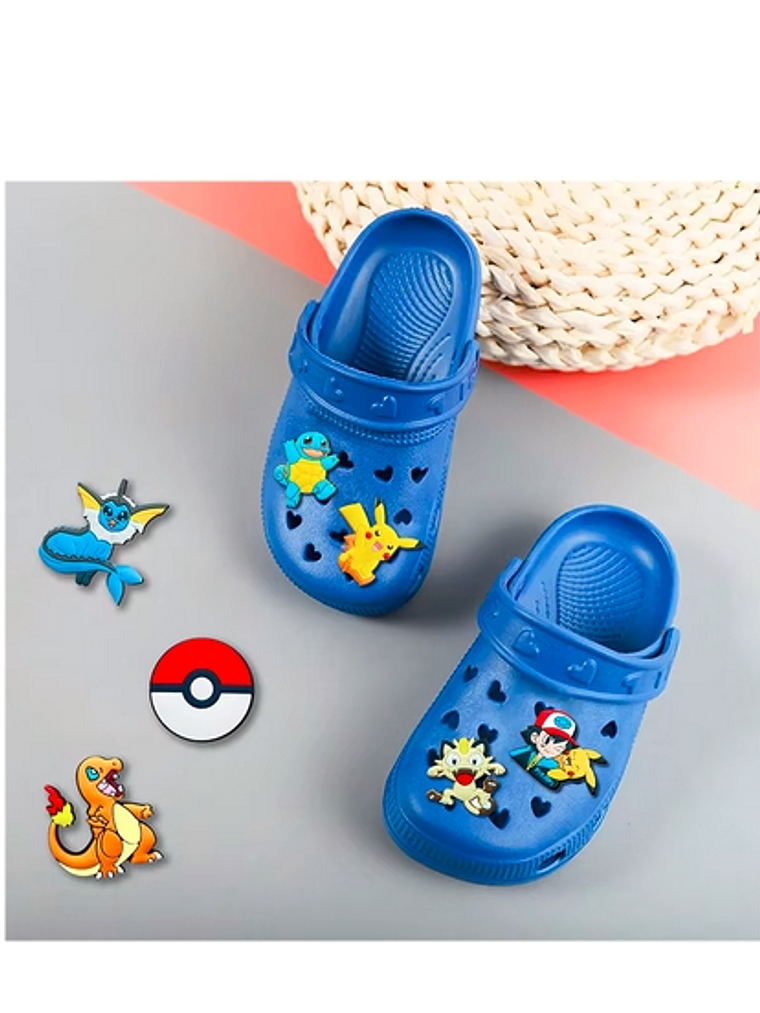 35 Dijes decorativos pokemon para zapatos tipo zuecos 2