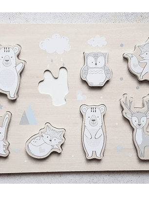 Tablero de habilidades de madera Montessori