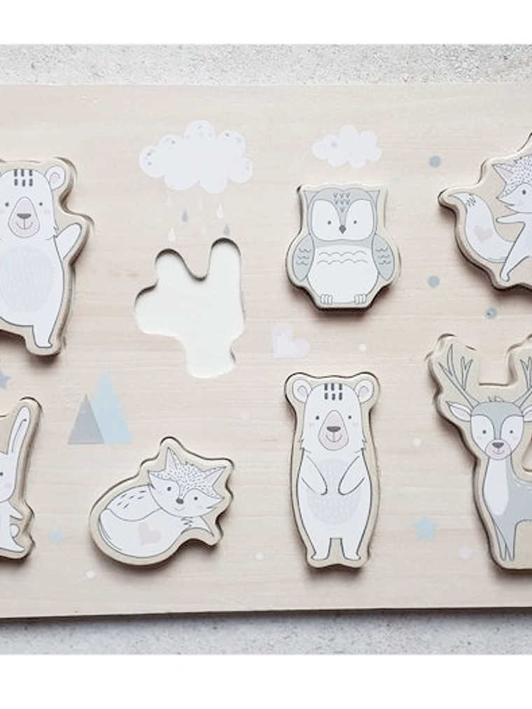 Tablero de habilidades de madera Montessori 1