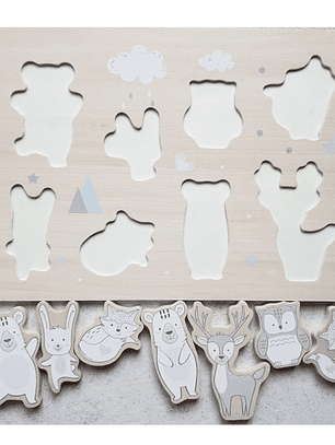 Tablero de habilidades de madera Montessori