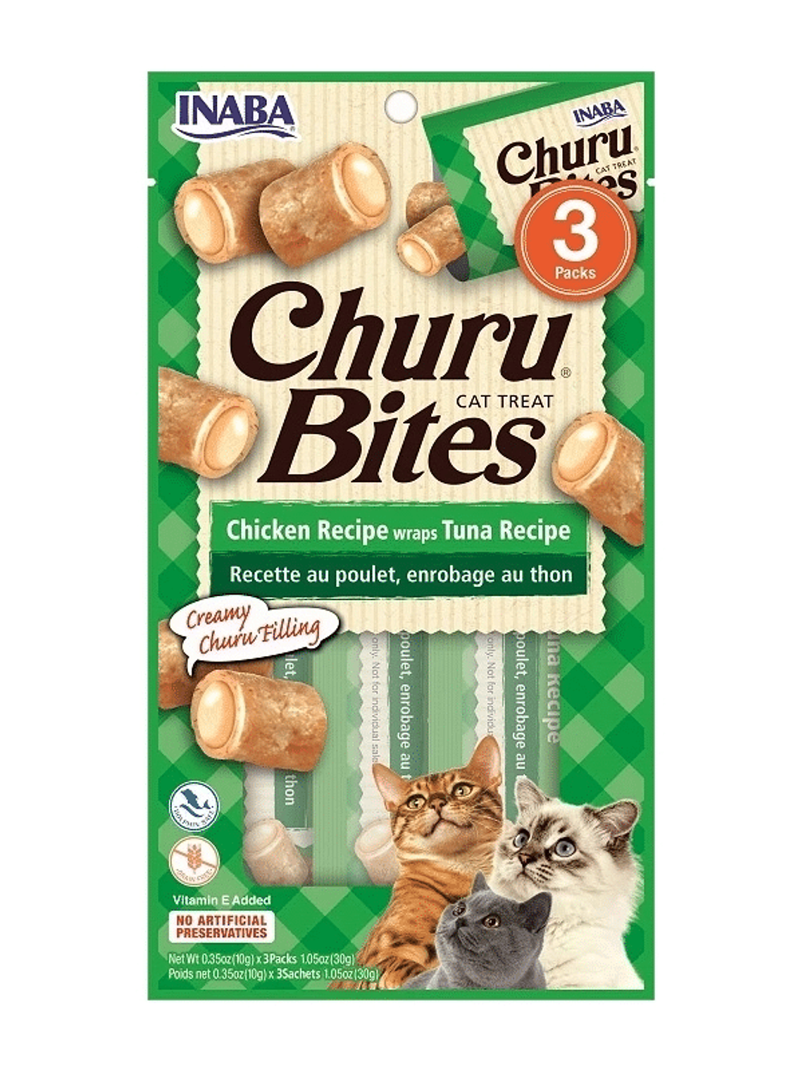 CHURU BITES para gatos, sabor pollo y atún 1