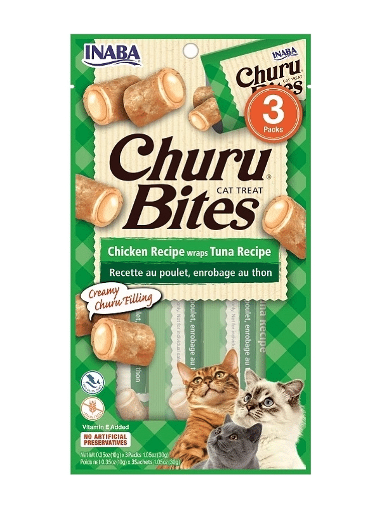 CHURU BITES para gatos, sabor pollo y atún 1