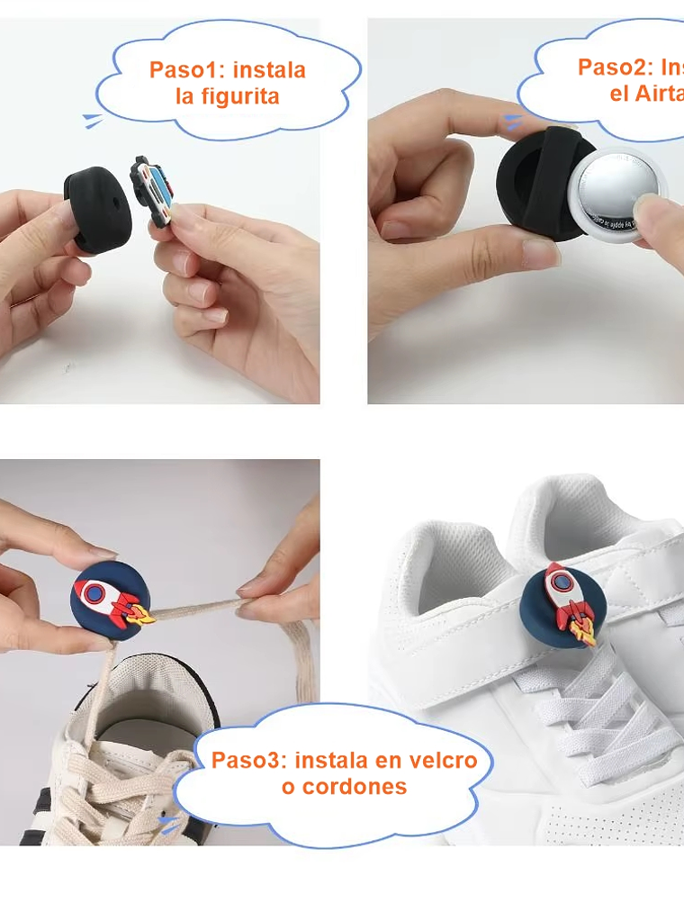 Funda para zapatos porta AIRTAG para niños DISEÑOS 2