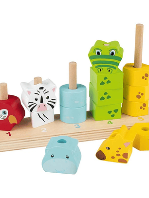 Abaco de animales de madera