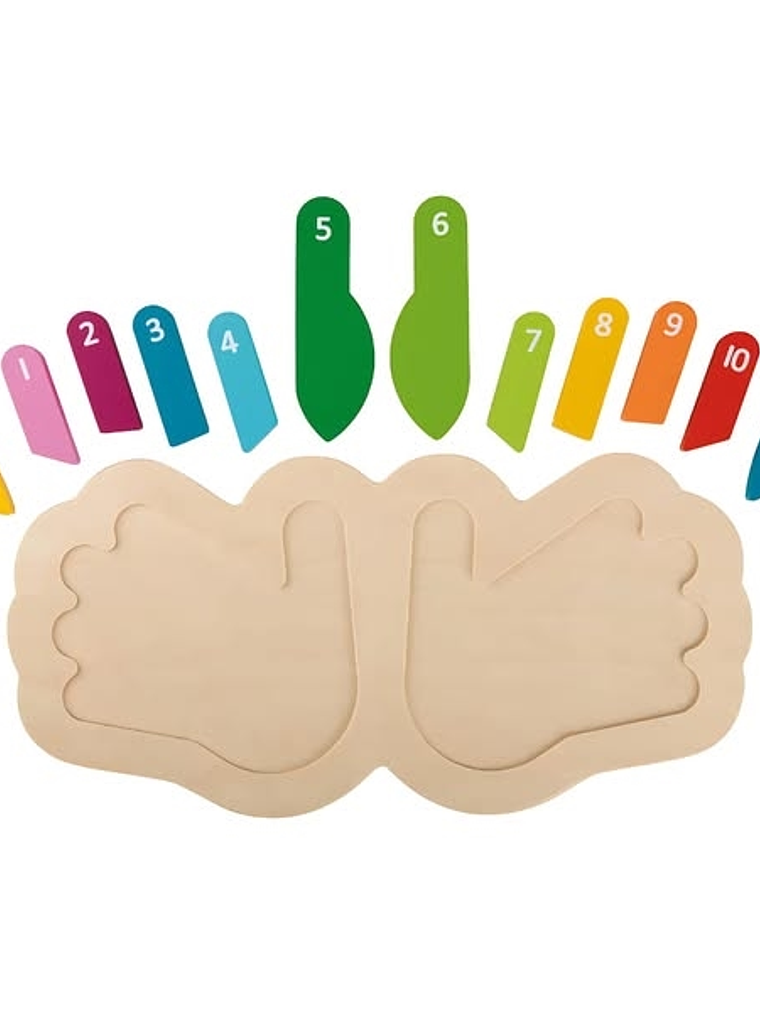 Puzzle de madera Montessori para niños MANOS 4