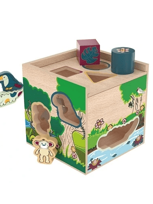CUBO DE HABILIDADES de madera Safari