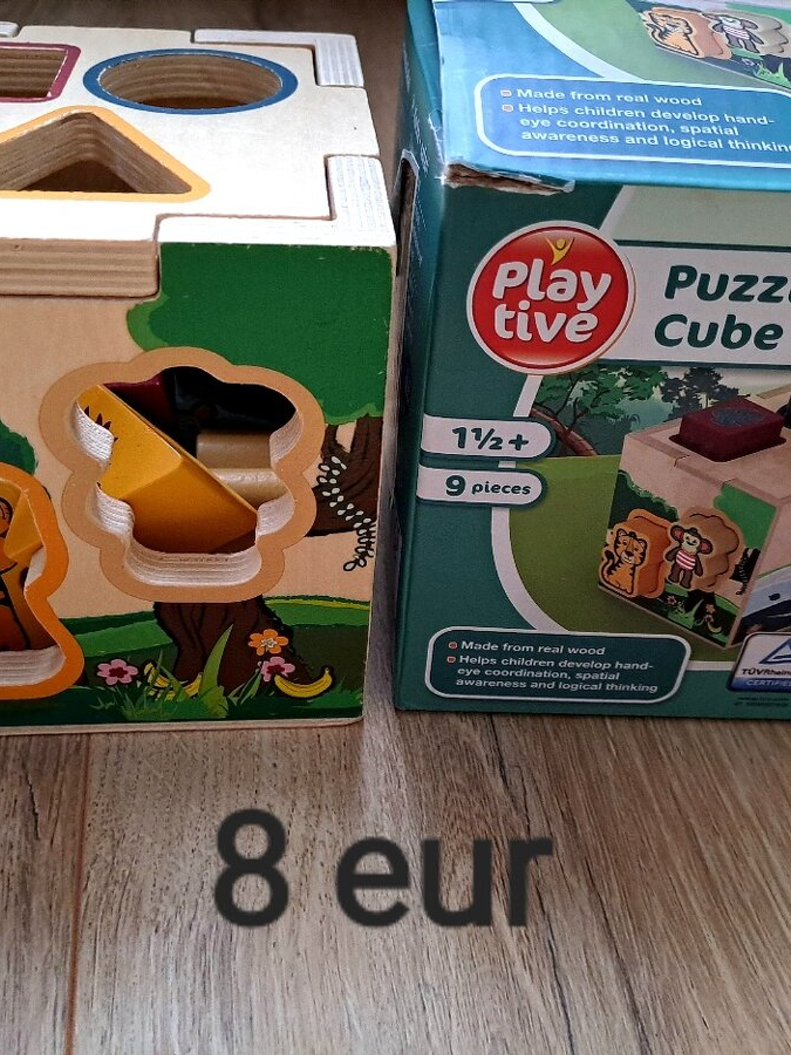 CUBO DE HABILIDADES de madera Safari 2