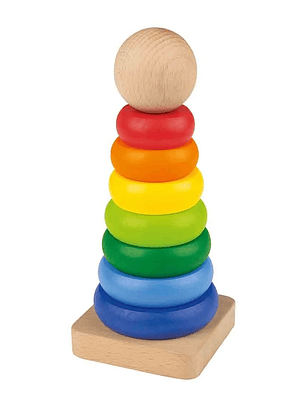 JUEGO DIDÁCTICO Torre de colores de madera