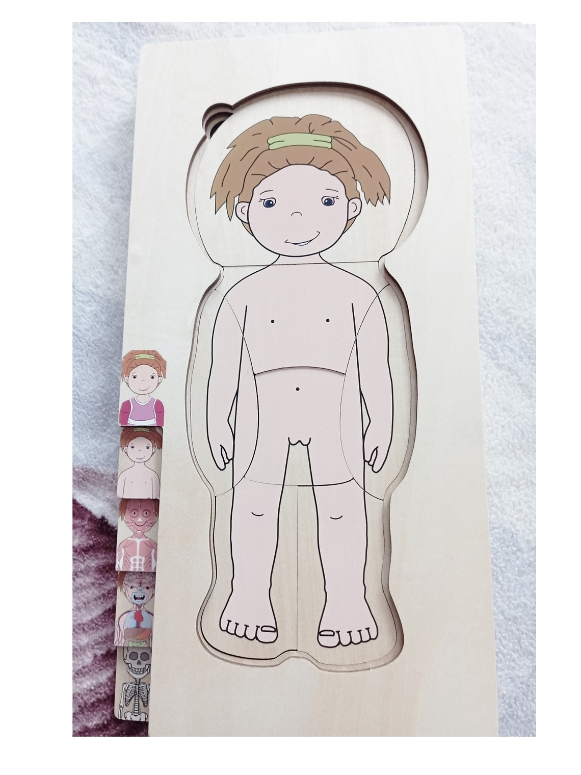Puzzle  de madera cuerpo humano NIÑA o NIÑO 4