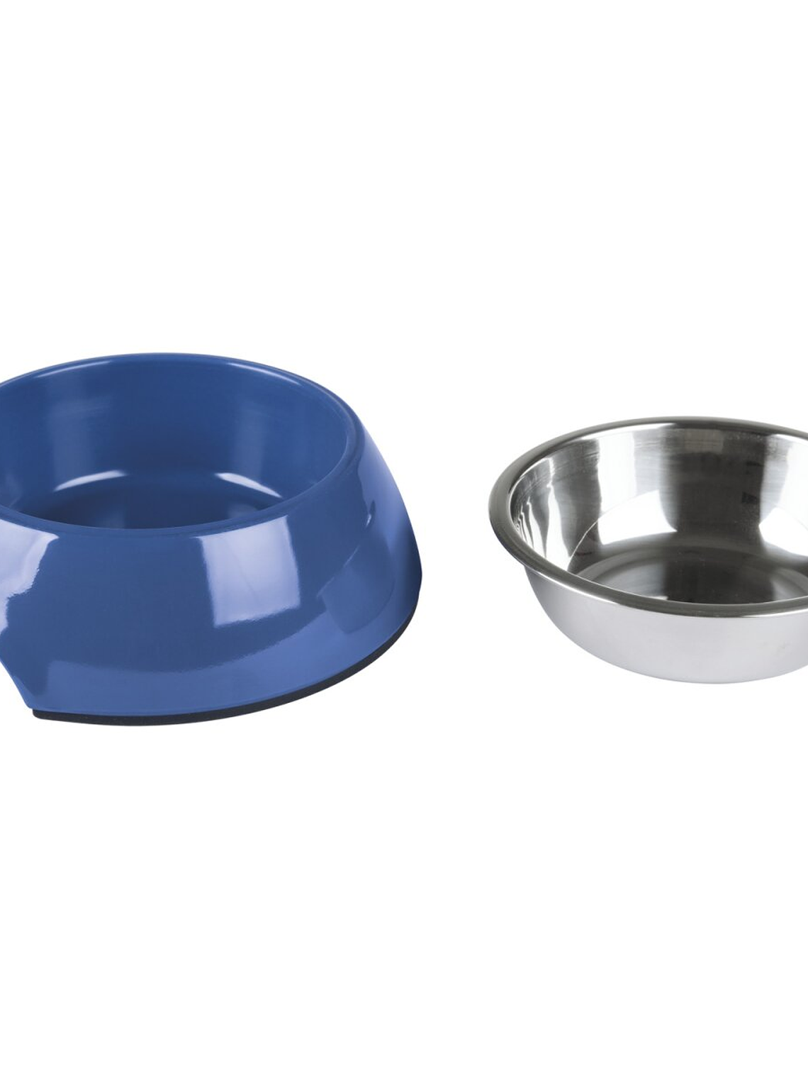 Plato inoxidable para agua o alimento mascota AZUL 700ml 1