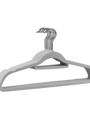 Set de 10 Colgadores o perchas para ropa forrados en terciopelo