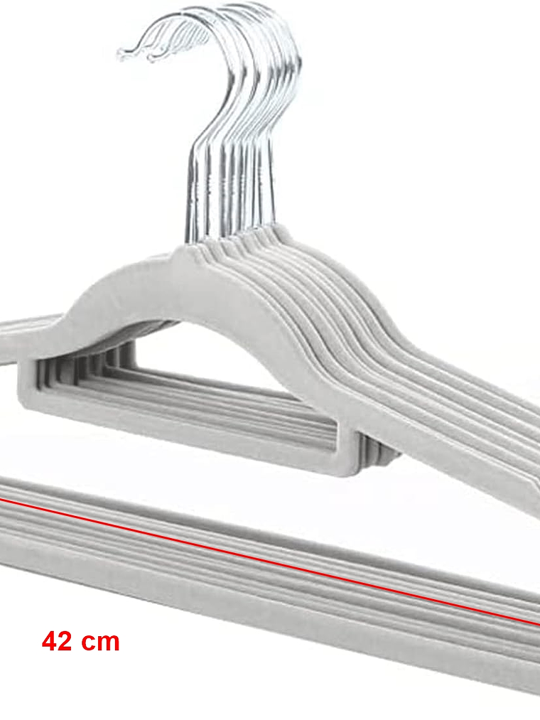 Set de 10 Colgadores o perchas para ropa forrados en terciopelo 3